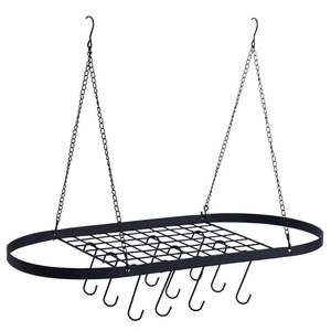 Support de pot ovale suspendu en métal pour casseroles et poêles crochet ustensiles support de rangement suspendu mural organisateur de cuisine - Product Image 4