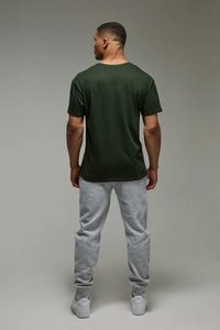 2025 hommes surdimensionné Streetwear T-Shirt transfert impression 100% coton personnalisé Premium couture longue vente en gros fil teint tricoté - Product Image 2