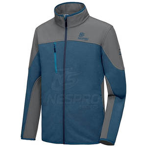 Nueva chaqueta Softshell de invierno para hombre de diseño personalizado con cuello levantado y logotipo frontal transpirable ecológico de secado rápido con cremallera - Product Image 1