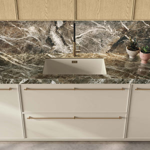 100% Made in Italy Luxury Modern Kitchen Cabinets – Premium Wooden Kitchen Island with Marble Top, Custom OEM/ODM - Product Image 4