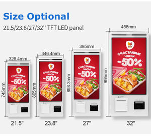 32-дюймовый внутренний сенсорный ЖК-дисплей для рекламы, ресторанный платежный терминал, напольный цифровой кофейный киоск, меню - Product Image 6