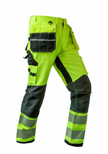 Pantalones de Trabajo de Seguridad ANSI Clase 1, Alta Visibilidad, Tiras Reflectantes, Múltiples Bolsillos, Impermeables, con Luz LED Intermitente, Logotipo Personalizado, Amarillo, para Hombre - Product Image 6