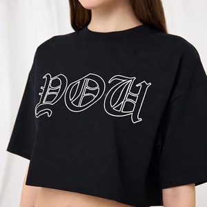 T-shirt court tendance pour femme, décontracté, mode estivale, en coton doux, coupe ajustée, style quotidien - Product Image 1