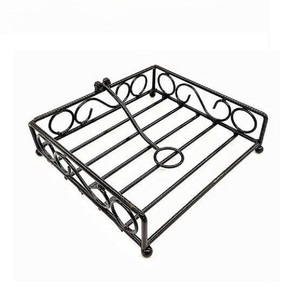 Porte-serviettes en métal au design triangulaire unique Feuille de table en fer Support de papier de soie décoratif Conception de trou unique pour le bureau à domicile - Product Image 3