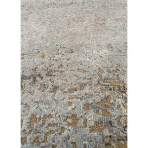 Alfombra Entropy Ivory de Lana y Seda de Bambú Anudada a Mano, 10 mm de Grosor, Rectangular, para Pasillo y Hogar, con Patrón Abstracto para Uso Doméstico - Product Image 3