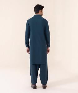 Produits les plus tendance Couleur unie Hommes Salwar Kameez Tarifs de gros Hommes élégants Shalwar Kameez Prix de gros - Product Image 3