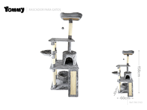 Torre para Gatos Moderna Multinivel de Sisal YOMMY Todo en Uno para Rascar, Escalar y Descansar - Product Image 3