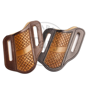 Premium Custom Handmade Leather <b>Knife</b> <b>Sheath</b> Carbon Steel Waterproof Durable Industrial Grade Horizontal Belt Carry OEM - Product Image 1