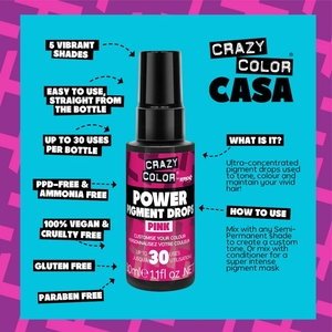 Gouttes de Pigment Rose Extrême Vegan, Ultra-Concentrées, Mélangeables, pour Booster la Couleur des Cheveux - Product Image 3