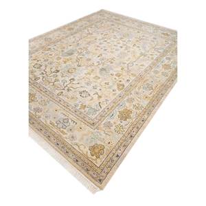 Alfombras de Lana Afgana Anudadas a Mano Viscaya Ivory, Diseño Floral Boho Abstracto para el Hogar, para Sala de Estar, Pasillo, Alfombra Rectangular para Habitación - Product Image 2
