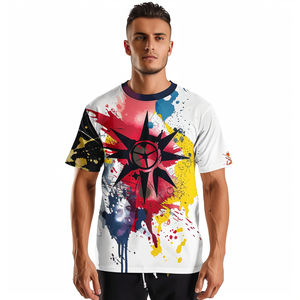 2025 logotipo personalizado poliéster secado rápido transpirable calavera 3D Digital DTG impresión cuello redondo alta calidad sublimación hombres camisetas - Product Image 2