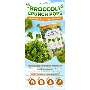 Signature Market Broccoli Crunch Pops 55g Snacks végétaux croustillants et nutritifs - Product Image 3