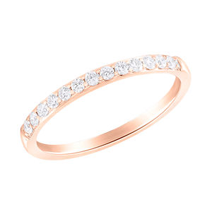 Anillo de compromiso de brillantes diamantes redondos para mujer en oro rosa de 18kt Colgantes y dijes de moda para mujer - Product Image 3