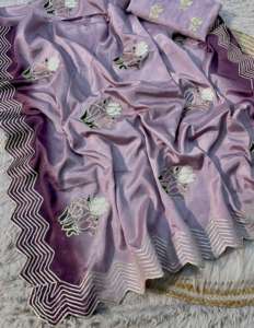 Designer Chinon avec Gota Patti Work Saree Femme Fabricant et fournisseur de mode de Surat au taux le plus bas - Product Image 5