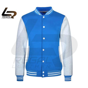 Vente en gros OEM Veste en cuir brodée en chenille à chaîne universitaire personnalisée en toile pour hommes Style long Letterman Baseball Design pour - Product Image 5
