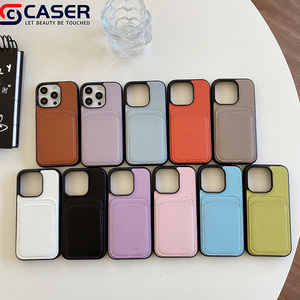 <span class=keywords><strong>เคส</strong></span>โทรศัพท์มือถือหนังลายลิ้นจี่สีทึบมีช่องเสียบการ์ดแบบรวมทุกชิ้นสำหรับธุรกิจ iPhone 16E 15 14Plus - Product Image 6