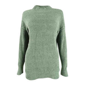 เสื้อสเวตเตอร์ไหมพรมสีเขียวของฮิปปี้โรสจูเนียร์ ไซส์เล็ก คอเต่า แต่งโบว์  ระบายอากาศได้ดี สไตล์ลำลอง สำหรับฤดูหนาวและฤดูใบไม้ร่วง - Product Image 2