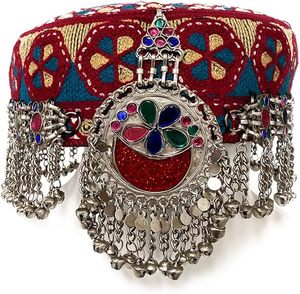 Haute qualité BAS quantité minimale de commande meilleure vente fête personnalisable Afghani Kuchi Tribal Kashmiri Matha Patti Balochi Afghan casquettes chapeaux - Product Image 1
