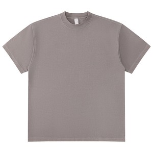 Ácido lavado gota hombro peso pesado esencial en blanco manga corta algodón Streetwear Boxy camiseta de gran tamaño para hombres DDP envío - Product Image 2