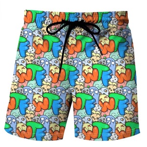 กางเกงชายหาดขาสั้นสำหรับผู้ชายไซส์พิเศษกางเกงสำหรับใส่ไปยิมพิมพ์ลายสก็อตลายดอกไม้มีสไตล์ - Product Image 2