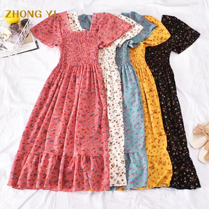Macheda — robe <span class=keywords><strong>longue</strong></span> imprimée Floral, élastique, décontractée, chic, Corset, tenue <span class=keywords><strong>plissée</strong></span>, bon marché, nouvelle collection 2022 - Product Image 1