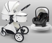 Poussette bébé légère, cadre en alliage d'aluminium, pliable, portable, capacité de charge de 15 kg, nouveau-né à 3 ans, tissu Oxford, marron