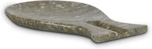 Porte-cuillère en marbre brun fossile, repose-cuillère en marbre gris fossile, accessoires de cuisine en marbre - Product Image 2