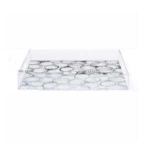 Bandeja de acrílico para servir alimentos con forma rectangular de calidad superior, bandeja para servir dulces y dátiles, ideal para los productos más vendidos. - Product Image 3