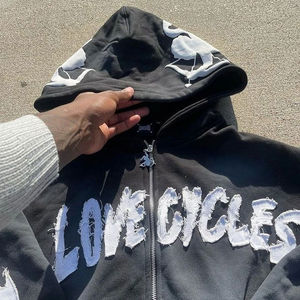 ชุดวอร์มพรีเมียมคุณภาพสูงแบบขายส่ง ปี 2026 เสื้อฮู้ดดี้สั่งทำพิเศษ ชุดจ็อกเกอร์ ปักลายแบบดิสเทรส ติดแพทช์ปักลาย ล้างสีแบบแอซิดวอช - Product Image 2