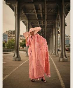 Pure <b>Silk</b> Saree with <b>Organza</b> Blouse for Women Ready to Wear Party Wear Low Price choli - Product Image 2