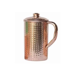 Smooth Lining Design Pure <b>Copper</b> Jug With Lid for Serving Water Home Kitchen Use - Product Image 4