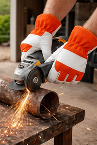 Guantes de Soldadura para Corte de Metal con Palma de Cuero Reforzado, Protección Duradera para las Manos, Suministro al por Mayor - Product Image 2