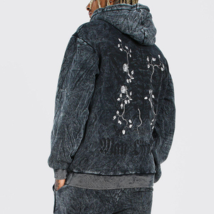 2025 Unique à la mode lavage à l'acide survêtement ensemble prix de gros sérigraphie broderie meilleur Design grande taille survêtement - Product Image 4