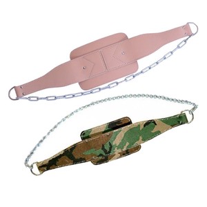 GAF último diseño personalizado gimnasio Original cuero de vaca levantamiento de pesas cinturón de inmersión con cadena pesada larga y fuerte - Product Image 3