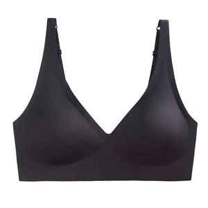 Ropa interior sin costuras para mujer, cuello en V, sin anillo de acero, pecho pequeño recogido, ajustable, pequeño y cómodo sujetador superior - Product Image 4