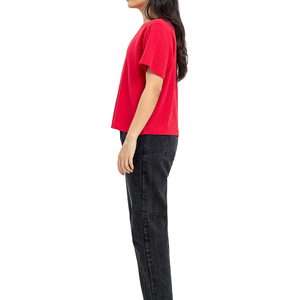 Summer Fashion Cotton T Shirt <b>Women</b> Short Sleeve Crew <b>Neck</b> Lightweight Casual Top Ideal For Daily Outfit Wear - Product Image 2