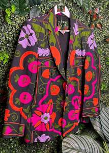 Suzani bordado chaqueta al por mayor borde libre - Product Image 2