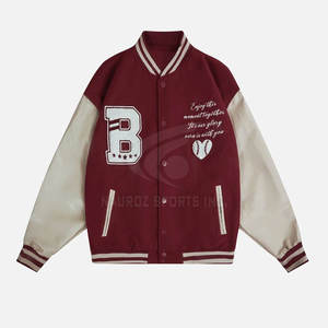 Chaqueta de invierno con cuello levantado estilo callejero para hombre Mezcla de lana de algodón de color sólido Ecológico Ligero con logotipo frontal - Product Image 1