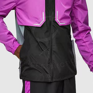 Conjuntos para correr con cierre de cremallera para color personalizado Conjuntos cortos cortavientos ligeros de alta calidad - Product Image 6