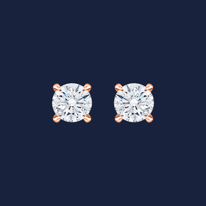 Pendientes Grandes de Diamantes Redondos Grandeur con Diamantes Redondos Cultivados en Laboratorio de 0.6 Quilates GH-SI en Oro Sólido de 14K, Joyería de Alta Demanda - Product Image 2