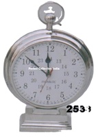 Kuningan Vintage jam meja Bahari/Analog Dial Romawi antik selesai untuk meja belajar dekorasi kantor kuningan jam meja antik
