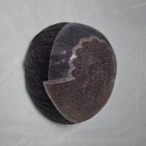 Peluca de Cabello Remy Indio con Frente de Encaje, Modelo Q6, THB 2025, con Flequillo, Base sin Pegamento, Color Rubio, Densidad 130%-250%, Nudos Decolorados - Product Image 6