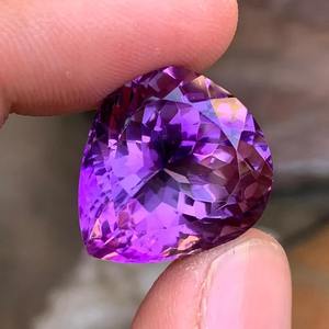 Ametyste naturelle facettée en forme de poire, 13,62 carats, taille excellente, certifiée par un tiers, pierre précieuse non montée pour pierre de naissance de février - Product Image 6