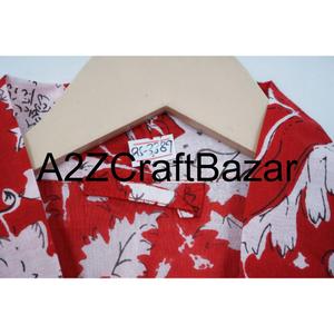 Kimono indien pour femmes, 100 % coton, imprimé à la main, floral, maxi long, couvre-vêtement de plage, vêtements de nuit, kimono, style long, lavable - Product Image 5