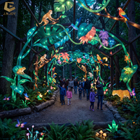 Großflächiges Wildtier-Laternenfest für Zoos mit schlüsselfertiger Designfertigung und globaler Installation