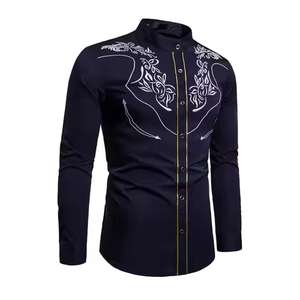 New Autumn Men Long Sleeves <b>Shirt</b> Solid Color Mandarin Collar Slim Fit <b>Shirt</b> Street Wear Men Mandarin Collar Best Quality - Product Image 1