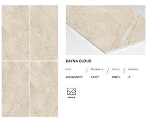 Azulejo de Porcelana Azul de Lujo al por Mayor de 600x1200 mm con Vetas Doradas, Acabado Brillante Antideslizante para Sala de Estar y Baño - Product Image 6