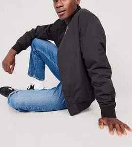 OEM personalizable logotipo bordado chaqueta de bombardero para los hombres de lona ropa de calle soporte colorido parche diseño para estudiantes universitarios - Product Image 3