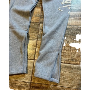 Personalizado con capucha de los hombres ecológicos de 2 piezas de invierno Casual sólido Jogger deporte gimnasio bolsillos chándal para chándal conjunto - Product Image 6