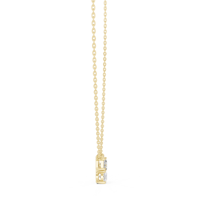 Collier Minimaliste en Or 14K avec Diamants de Laboratoire Multi-formes (Ovale, Brillant, Coussin, Émeraude) 1,50 CTW DEF VVS et Rhodium - Product Image 4